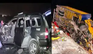 Arequipa: choque entre camión y auto deja 10 personas muertas