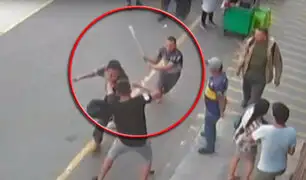 Cercado de Lima: sujeto ataca a dos personas con un bate de béisbol