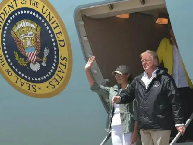 Donald Trump llegó a Puerto Rico a evaluar los daños del huracán ‘María’