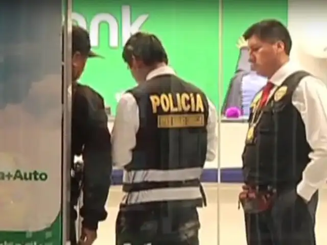 Chorrillos: roban 40 mil soles de entidad bancaria en centro comercial