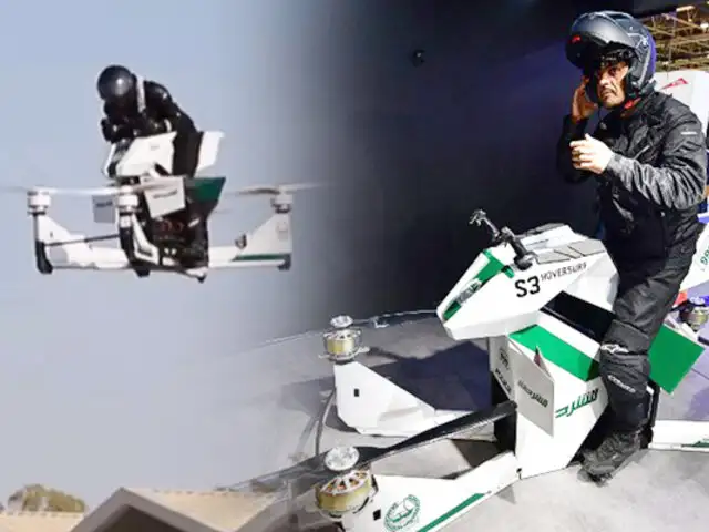 Dubái: policía presenta moto voladora para patrullar desde las alturas