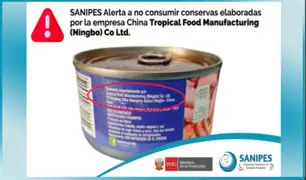 Sanipes lanza alerta sanitaria por conservas de pescado con parásitos