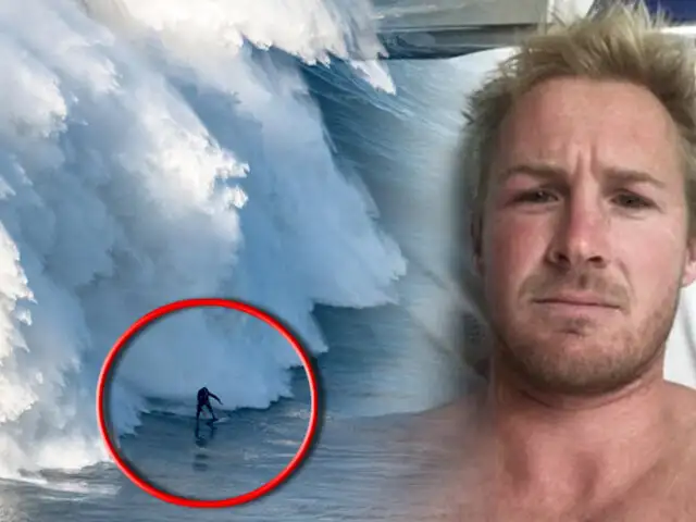 Portugal: surfista sufre accidente con una ola de 15 metros