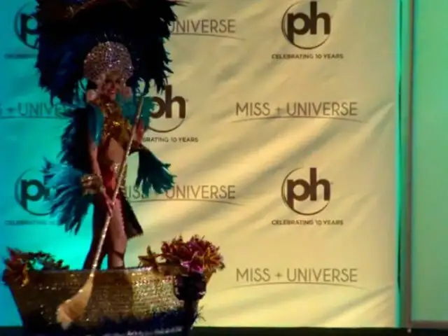 Miss Universo 2017: El curioso accidente de Alisson Abarca, Miss El Salvador, en traje típico [VIDEO]