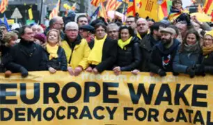 Bélgica: miles de independentistas marcharon en apoyo a Carles Puigdemont