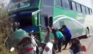 Piura: choque entre auto y bus interprovincial deja 2 muertos