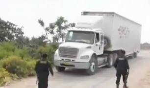 Cañete: PNP recupera dos camiones de carga robados
