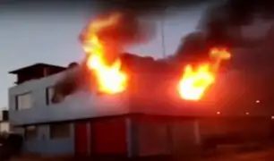 Arequipa: explosión de balón de gas causó incendio en vivienda