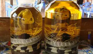 China: ¿Probarías un vino preparado a base de cobras?
