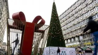Indignación por árbol de Navidad de 98 mil dólares instalado en centro de la ciudad