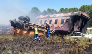Sudáfrica: 18 muertos y 250 heridos deja accidente de tren