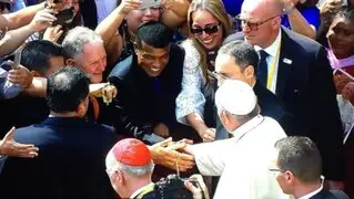 Teófilo “El Nene” Cubillas recibió la bendición del papa Francisco