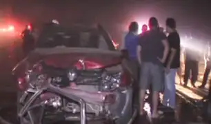 Trujillo: tres personas fallecidas deja choque múltiple en la vía de Evitamiento
