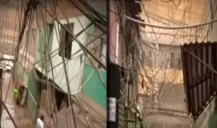 La Victoria: maraña de cables colgantes pone en peligro a vecinos de pasaje
