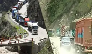 Tarma: deslizamientos de tierra y piedras bloquean carreteras