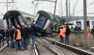 Italia: cuatro muertos y 100 heridos deja descarrilamiento de tren en Milán