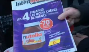 Francia: destrozos y peleas en supermercados por descuentos en frascos de Nutella