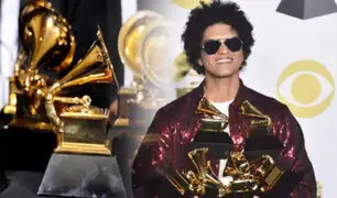El talento de Bruno Mars arrasa en la gala de los premios Grammy 2018
