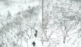 Registran tormentas de nieve en China