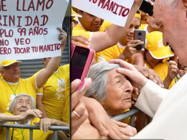 Trujillo: papa Francisco cumplió el sueño de una mujer invidente de 99 años