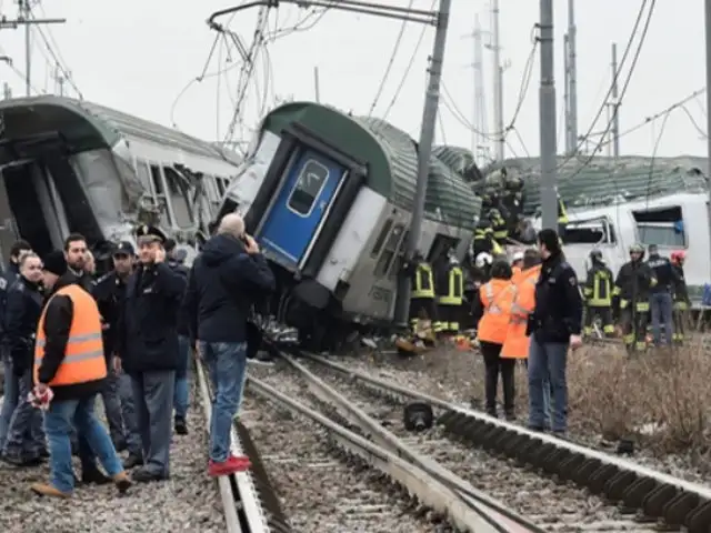 Italia: cuatro muertos y 100 heridos deja descarrilamiento de tren en Milán