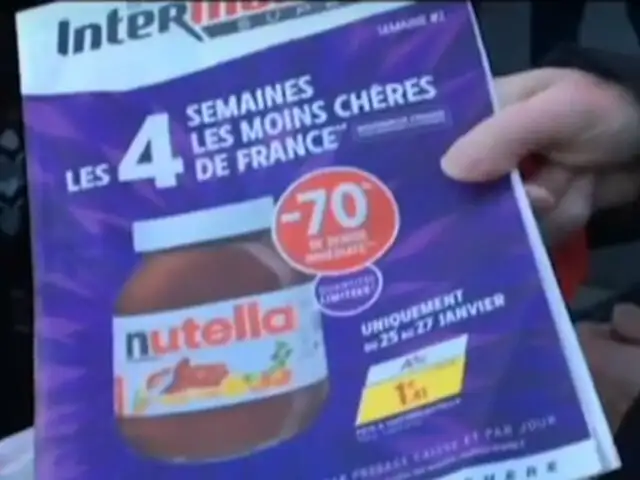 Francia: destrozos y peleas en supermercados por descuentos en frascos de Nutella