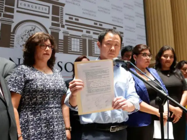 Bloque liderado por Kenji Fujimori presenta acuerdo de gobernabilidad