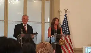 Cayetana Aljovín se reunió con secretario de Estado de Estados Unidos, Rex Tillerson