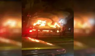 Camión recolector de basura se incendió en Chorrillos