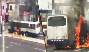 Rímac: bus del Corredor Azul se incendió en la avenida Alcázar