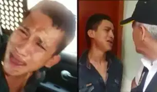 Los Olivos: ladrón llora tras ser capturado por la policía por robar celular