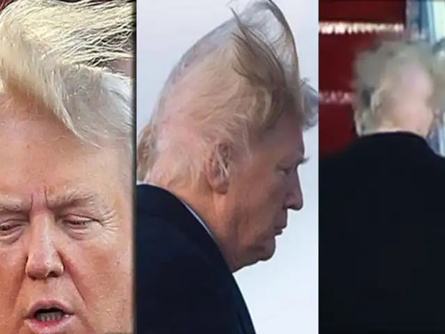EEUU: viento le jugó una mala pasada al cabello de Donald Trump