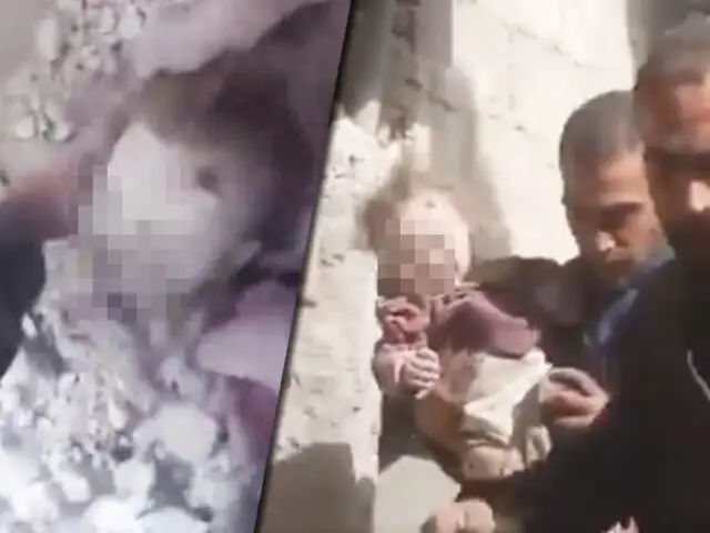 Siria: rescatan con vida a un bebé enterrado bajo los escombros