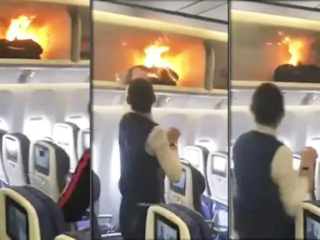 China: se desata pánico en un avión con la explosión de batería de un celular