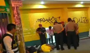 SJL: policía abatió a delincuente en frustrado asalto a tienda de telefonía