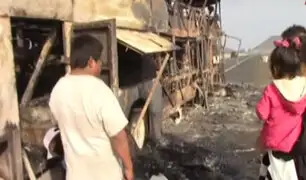 Áncash:: bus interprovincial se incendia en Huarmey