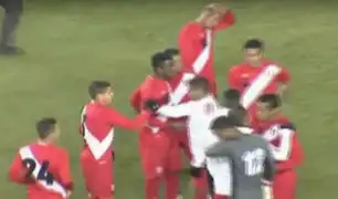 Jugadores peruanos festejaron el triunfo