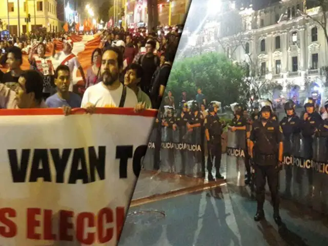 Centro de Lima: así fue la marcha de colectivos tras renuncia de PPK