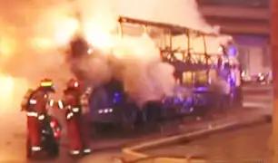 Bus interprovincial se incendió en la Panamericana Norte