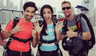Instagram: ¡Sanaya Irani se lanzó a hacer paracaidismo en Dubái! [VIDEO]