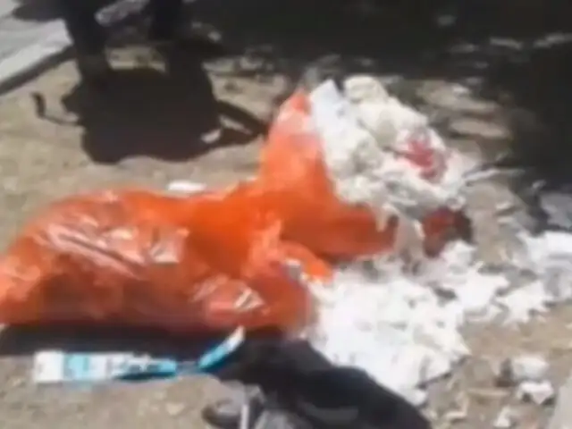 Piura: hallan residuos hospitalarios cerca a un colegio
