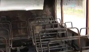 Independencia: descartan que incendio en bus fue por un corto circuito
