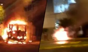 Centro de Lima: cúster de transporte público se incendió en la avenida Tacna