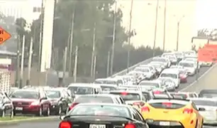 La Molina: se registra gran congestión vehicular en av. El Derby