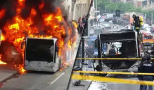 Italia: bus se incendia en pleno centro de Roma