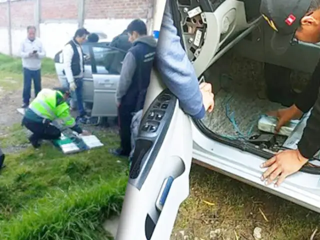 Huancavelica: incautan 32 paquetes de droga camuflados en parachoques de auto