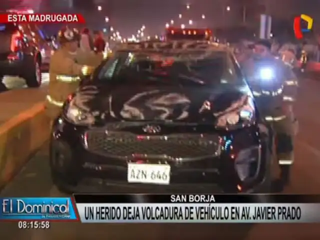 Reflectores mal ubicados provocan accidente de tránsito en San Borja