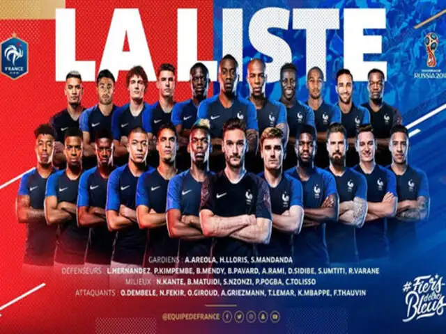 Rusia 2018: Francia publicó su lista de convocados para el mundial