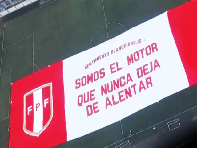 San Miguel: "Sentimiento Blanquirrojo" presenta gigantesca bandera para alentar a la bicolor