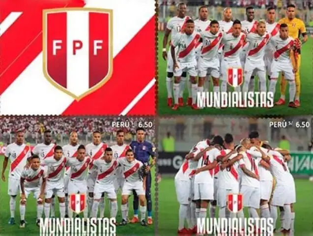 Presentan estampillas y postales alusivas a la Selección Peruana de Fútbol